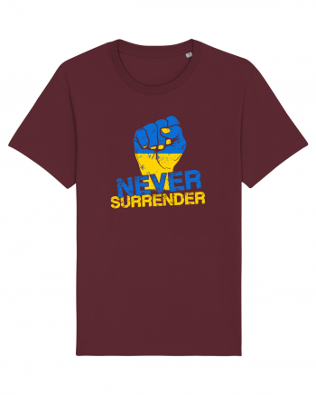 Never Surrender Ukraine Burgundy