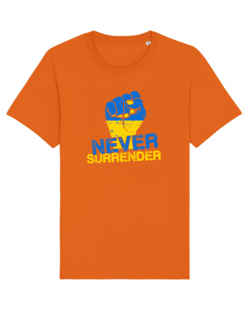 Never Surrender Ukraine Bright Orange