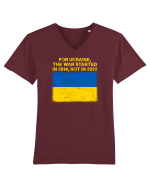 War for  Ukraine Tricou mânecă scurtă guler V Bărbat Presenter