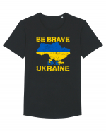 Brave like Ukraine Tricou mânecă scurtă guler larg Bărbat Skater