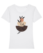 Bohemian Style Tricou mânecă scurtă guler larg fitted Damă Expresser