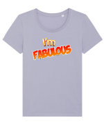 I'm Fabulous Tricou mânecă scurtă guler larg fitted Damă Expresser
