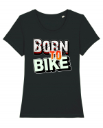 Born to bike Tricou mânecă scurtă guler larg fitted Damă Expresser
