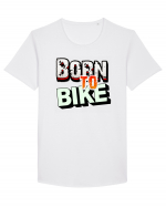 Born to bike Tricou mânecă scurtă guler larg Bărbat Skater