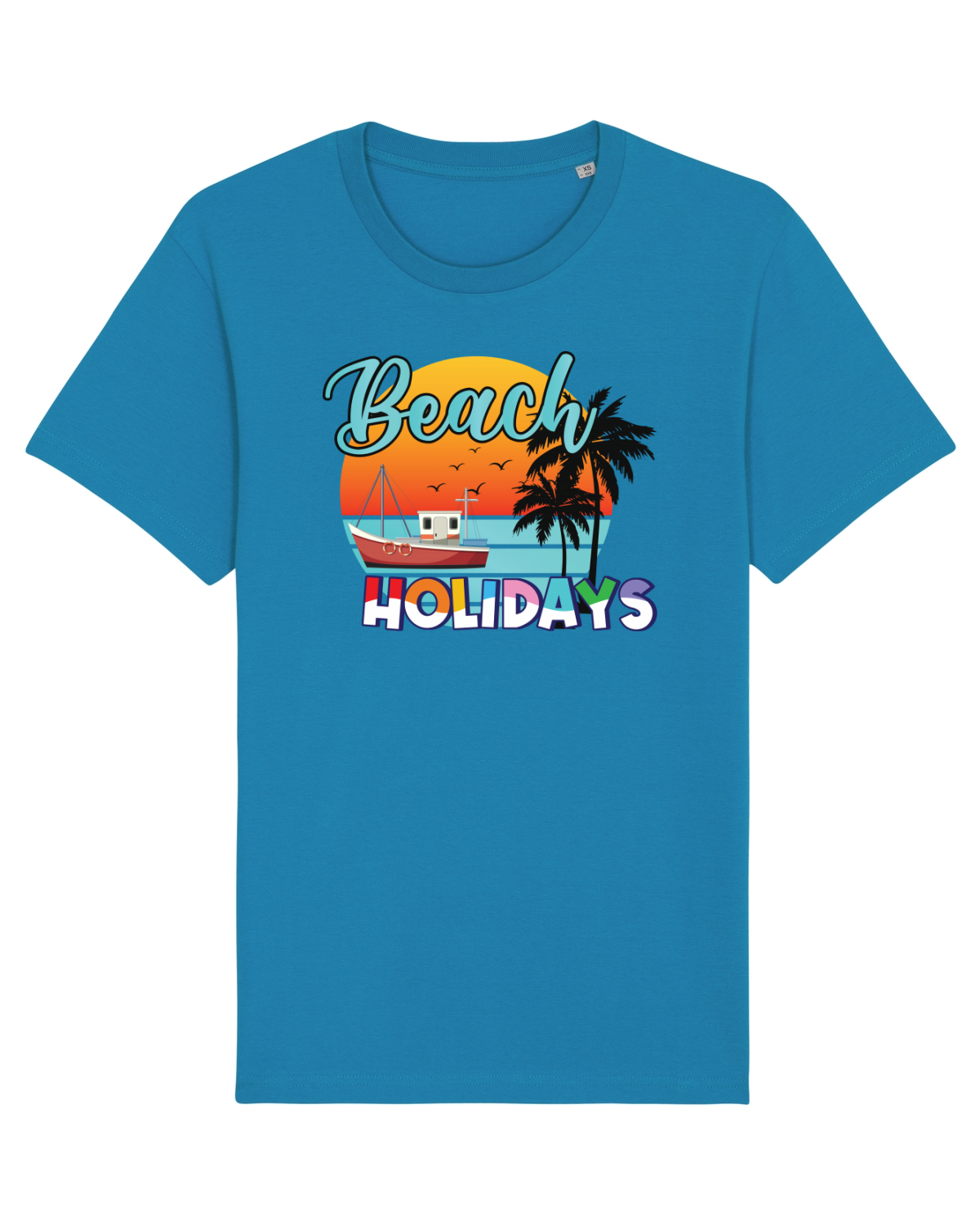 Tricou mânecă scurtă Unisex Rocker Azur