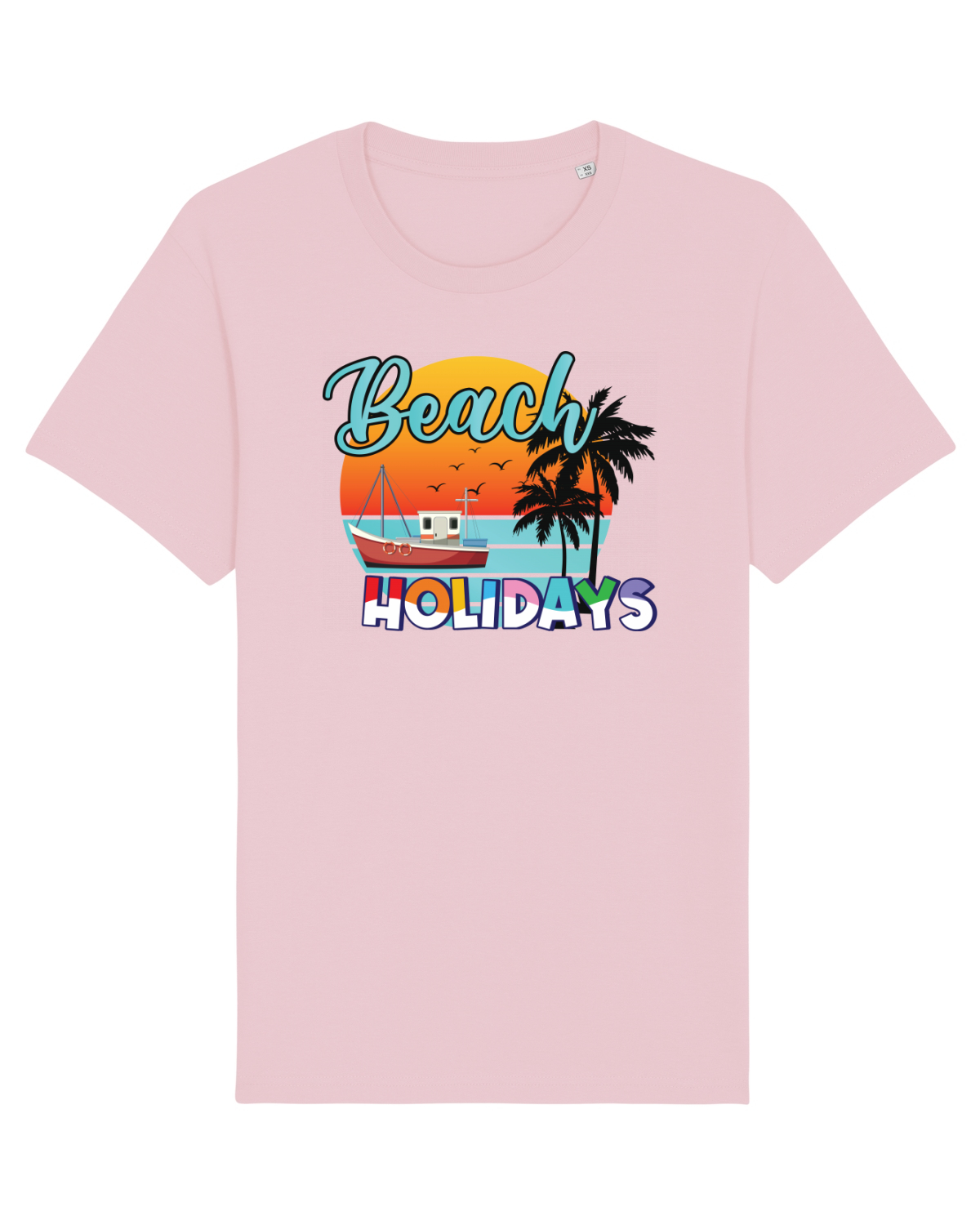 Tricou mânecă scurtă Unisex Rocker Cotton Pink