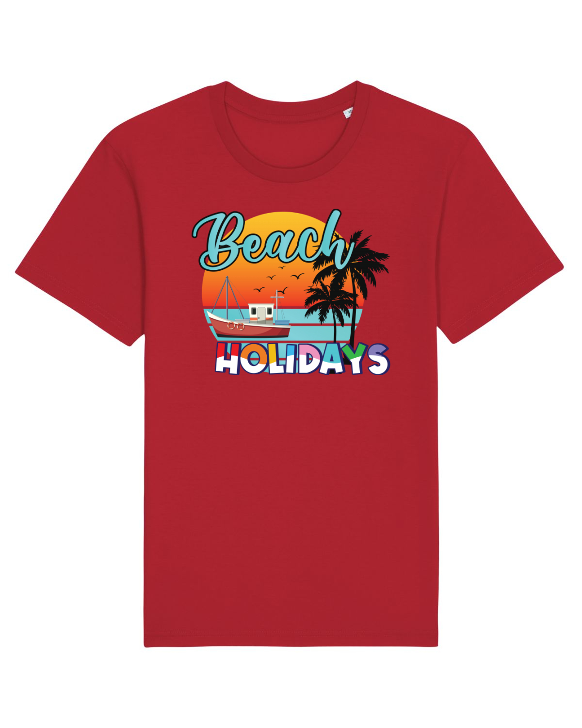 Tricou mânecă scurtă Unisex Rocker Red