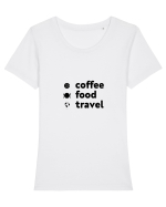 Travel T-Shirt Tricou mânecă scurtă guler larg fitted Damă Expresser