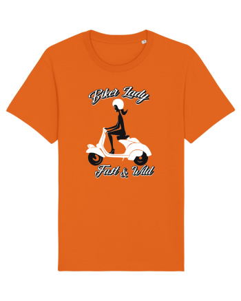 Biker Lady Bright Orange