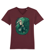 Fata verde Tricou mânecă scurtă guler V Bărbat Presenter