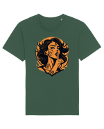 Fata seducatoare portocalie Tricou mânecă scurtă Unisex Rocker