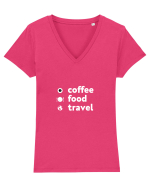 Travel T-Shirt Tricou mânecă scurtă guler V Damă Evoker