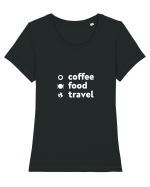 Travel T-Shirt Tricou mânecă scurtă guler larg fitted Damă Expresser
