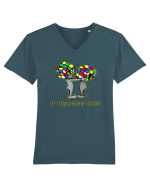 Let`s find each other`s colours Tricou mânecă scurtă guler V Bărbat Presenter