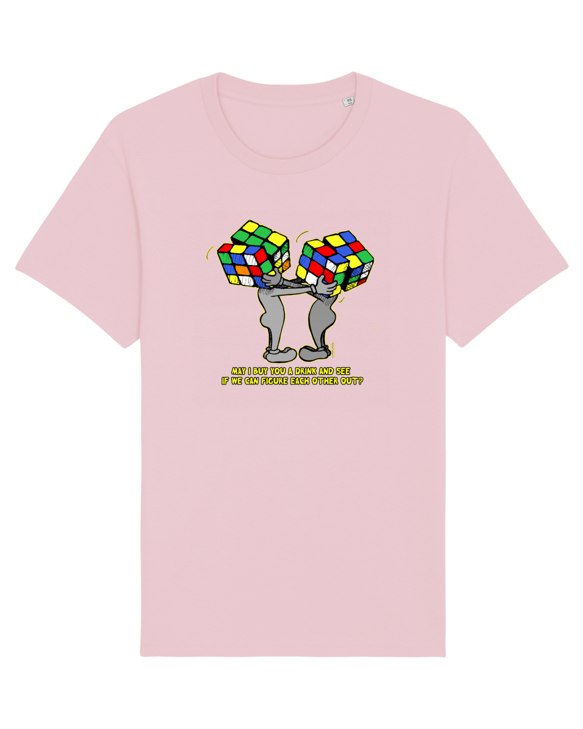 Tricou mânecă scurtă Unisex Rocker Cotton Pink