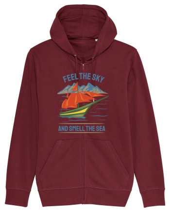 Feel the Sky and Smell the Sea Burgundy