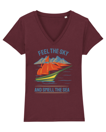 Feel the Sky and Smell the Sea Burgundy