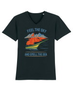 Feel the Sky and Smell the Sea Tricou mânecă scurtă guler V Bărbat Presenter