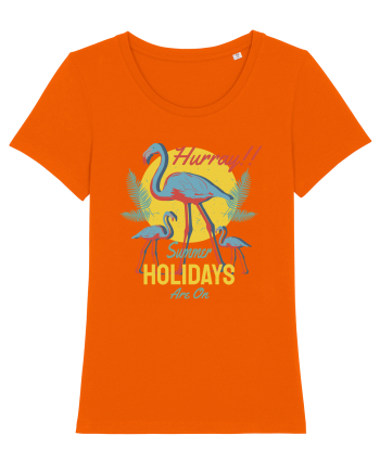 Hurray! Summer Holidays are On Bright Orange