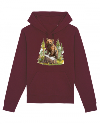 Bear in the forest Burgundy