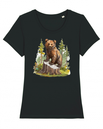 Bear in the forest Black