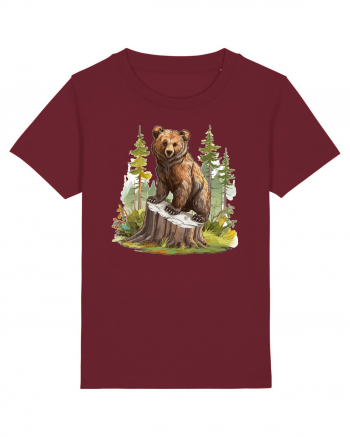 Bear in the forest Burgundy