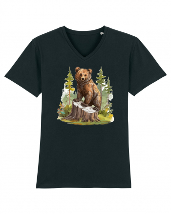 Bear in the forest Black