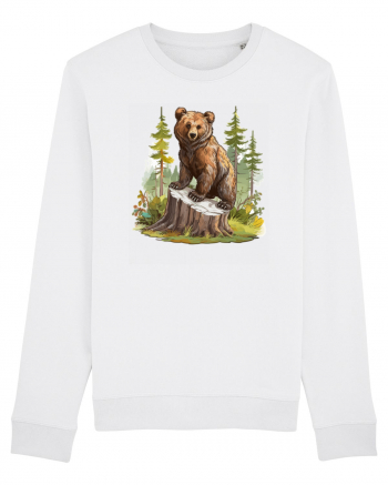 Bear in the forest White