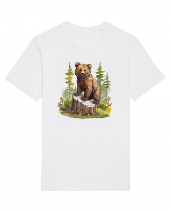 Bear in the forest White