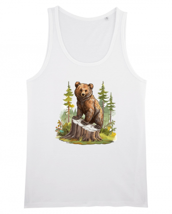 Bear in the forest White