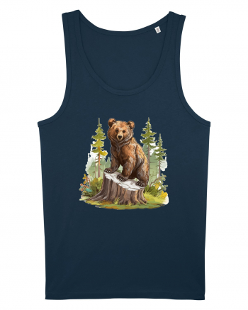 Bear in the forest Navy