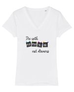 Die with memories Tricou mânecă scurtă guler V Damă Evoker