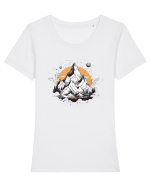 Mountain Doodles Tricou mânecă scurtă guler larg fitted Damă Expresser