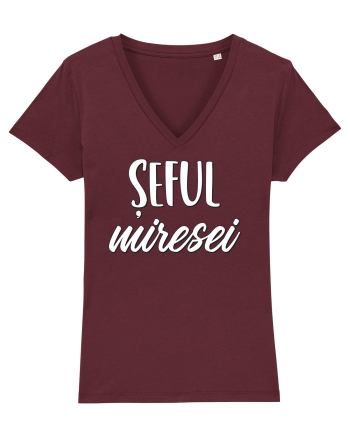 Tricou poze nunta - șeful miresei Burgundy