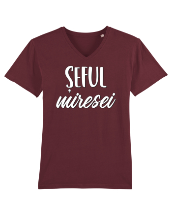Tricou poze nunta - șeful miresei Burgundy
