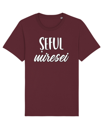 Tricou poze nunta - șeful miresei Burgundy