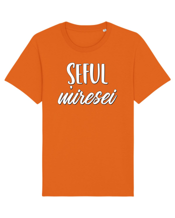Tricou poze nunta - șeful miresei Bright Orange