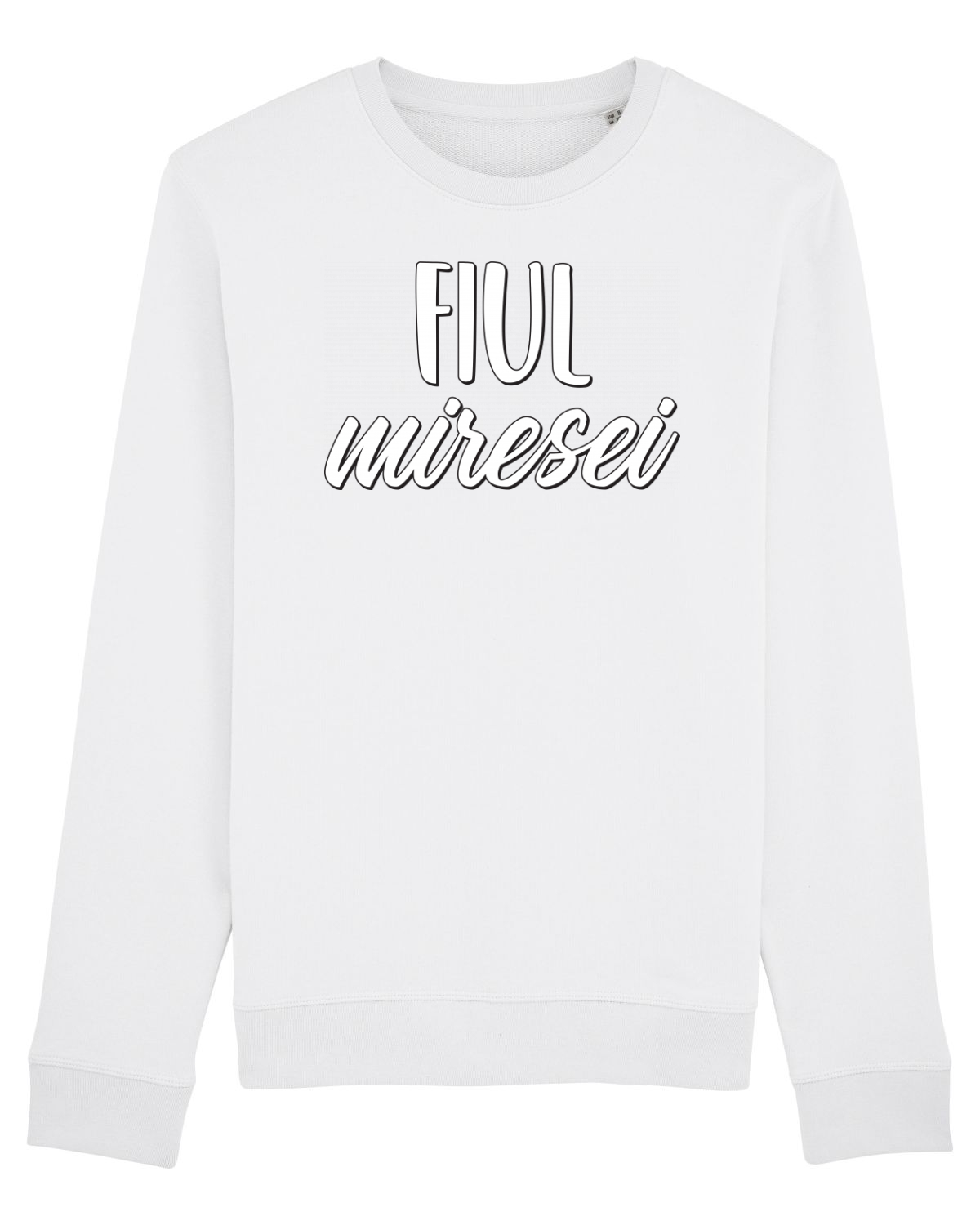 Bluză mânecă lungă Unisex Rise White