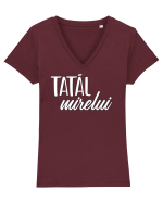 Tricou poze nunta - tatal mirelui Tricou mânecă scurtă guler V Damă Evoker