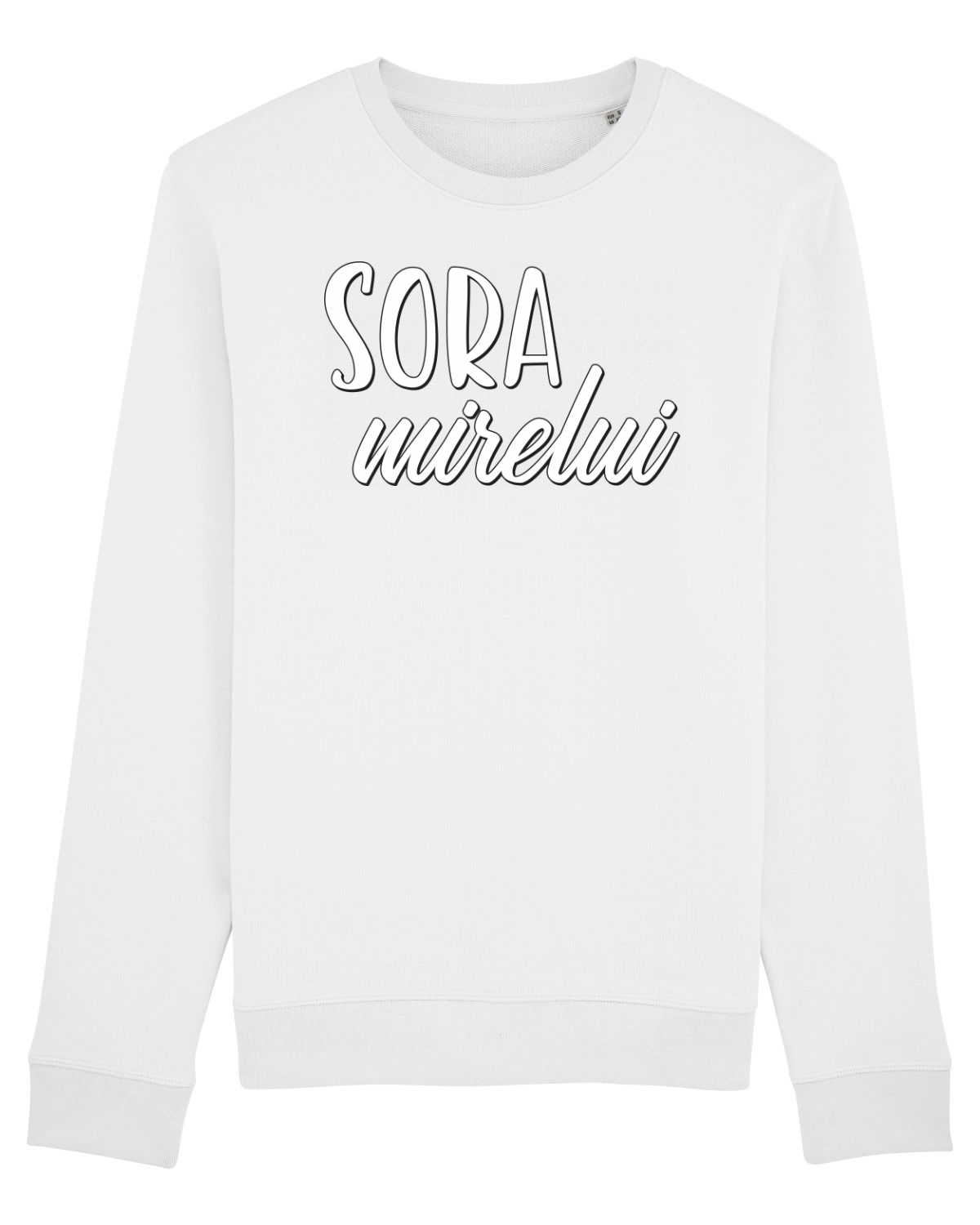 Bluză mânecă lungă Unisex Rise White