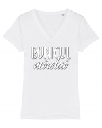 Tricou poze nunta - bunicul mirelui Tricou mânecă scurtă guler V Damă Evoker