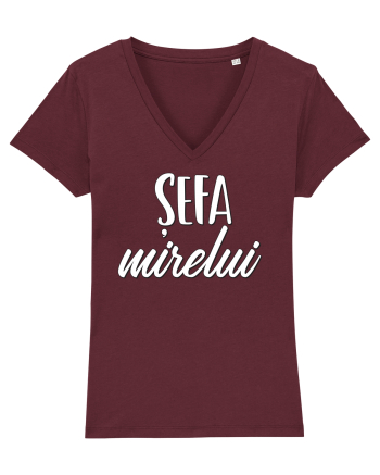 Tricou poze nunta - șefa mirelui Burgundy