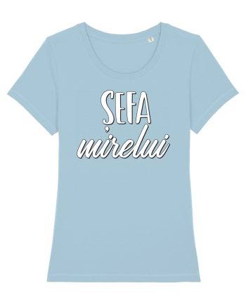 Tricou poze nunta - șefa mirelui Sky Blue