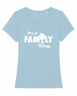 It's a Family thing Tricou mânecă scurtă guler larg fitted Damă Expresser