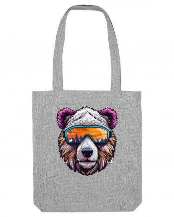 Snowboarding bear Heather Grey