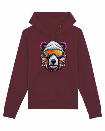 Snowboarding bear Burgundy