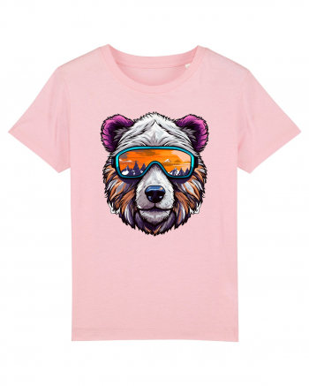 Snowboarding bear Cotton Pink