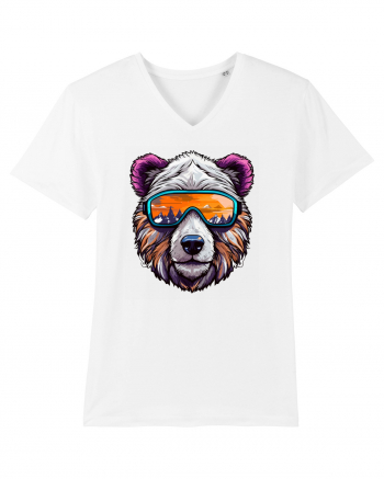 Snowboarding bear White