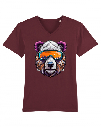 Snowboarding bear Burgundy