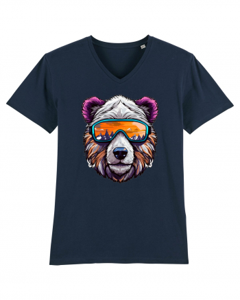 Snowboarding bear French Navy